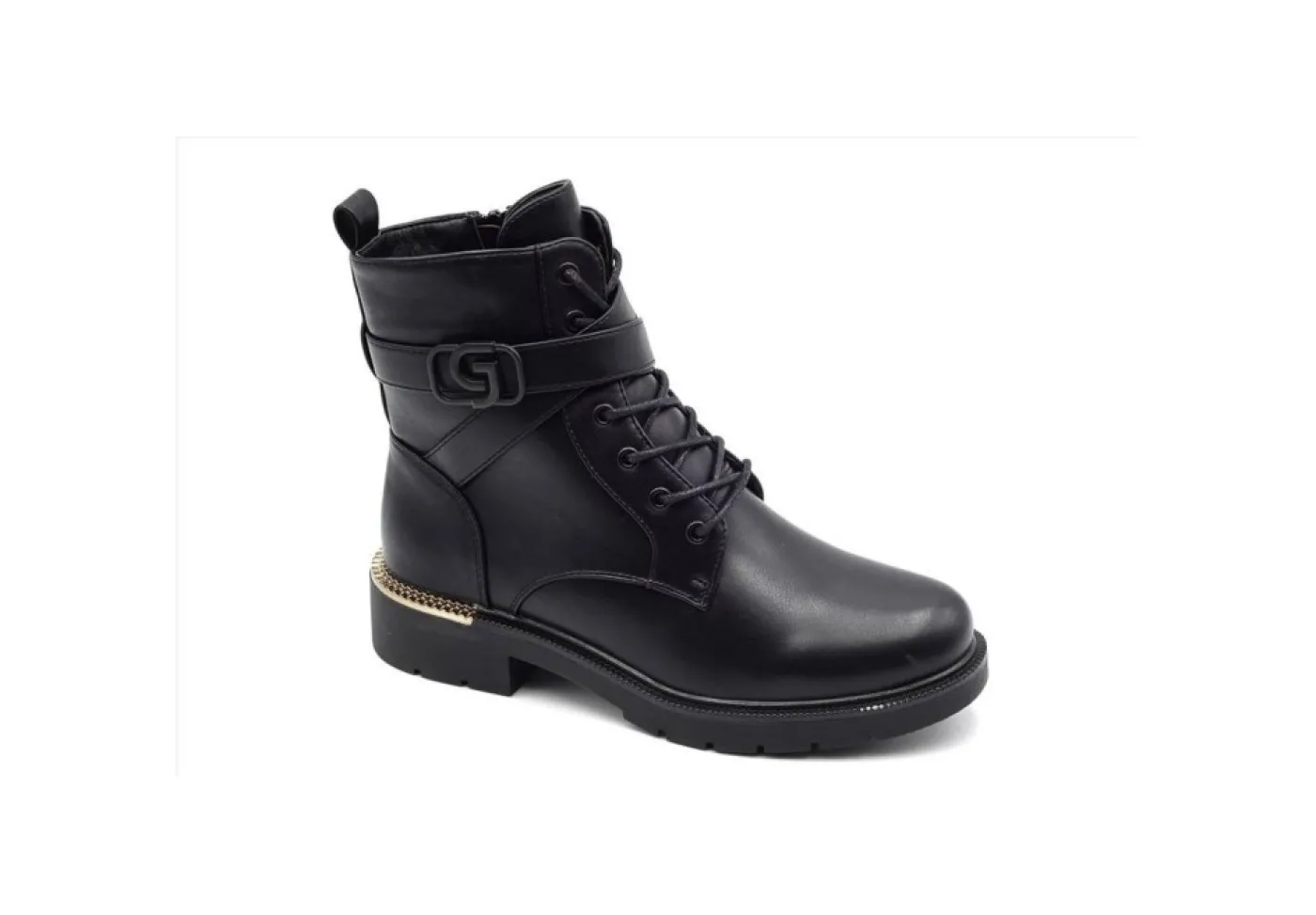 Gold&Gold Anfibi*Anfibio Da Donna Casual Con Zip Gold&Gold Gr202 Nero
