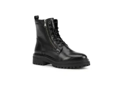 Geox Anfibi*Anfibio Da Donna Con Lacci E Zip Iridea D16Hrf Nero