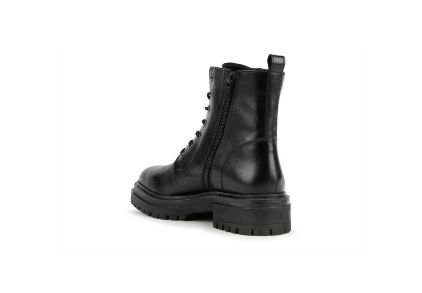 Geox Anfibi*Anfibio Da Donna Con Lacci E Zip Iridea D16Hrf Nero