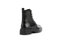 Geox Anfibi*Anfibio Da Donna Con Lacci E Zip Iridea D16Hrf Nero