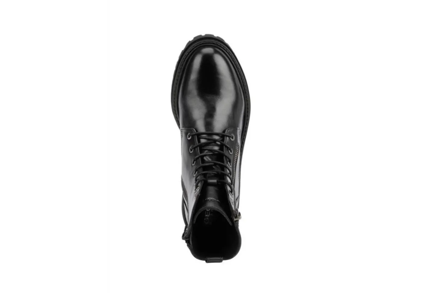 Geox Anfibi*Anfibio Da Donna Con Lacci E Zip Iridea D16Hrf Nero
