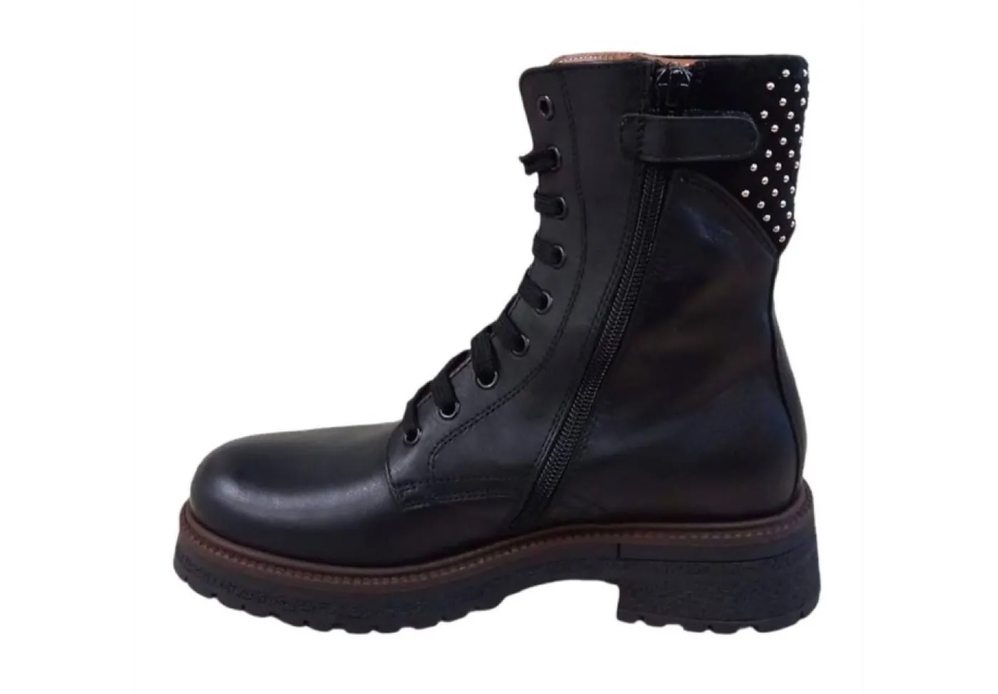 Alviero Martini J Anfibi*Anfibio Da Donna In Pelle 1 Classe 1371 Black Geo
