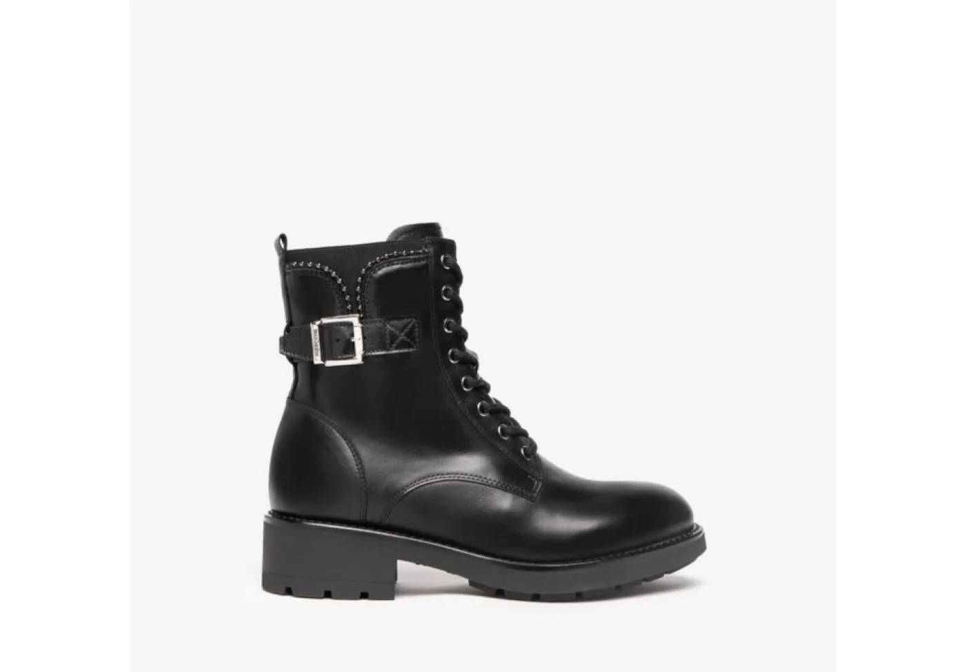 Nero Giardini Anfibi*Anfibio Da Donna In Pelle Con Zip I205801D Nero