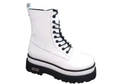 Cult Anfibi*Anfibio Da Donna In Vernice Bianca Platform Clw323603 White