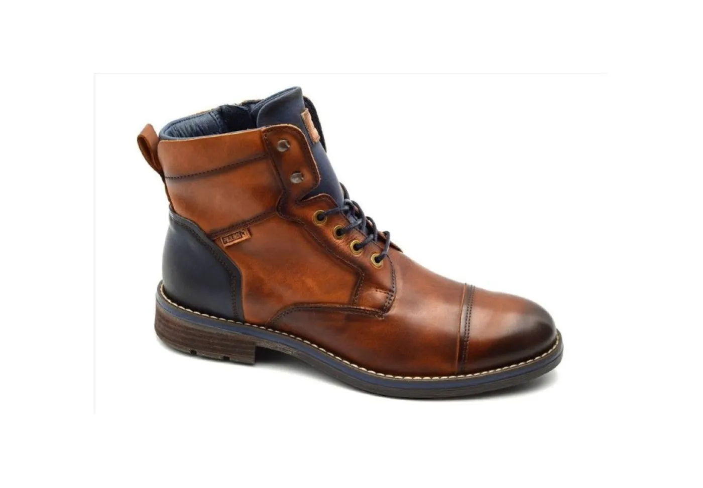 Pikolinos Con Lacci*Anfibio Da Uomo In Pelle Con Zip York M2M-8170 Cuero