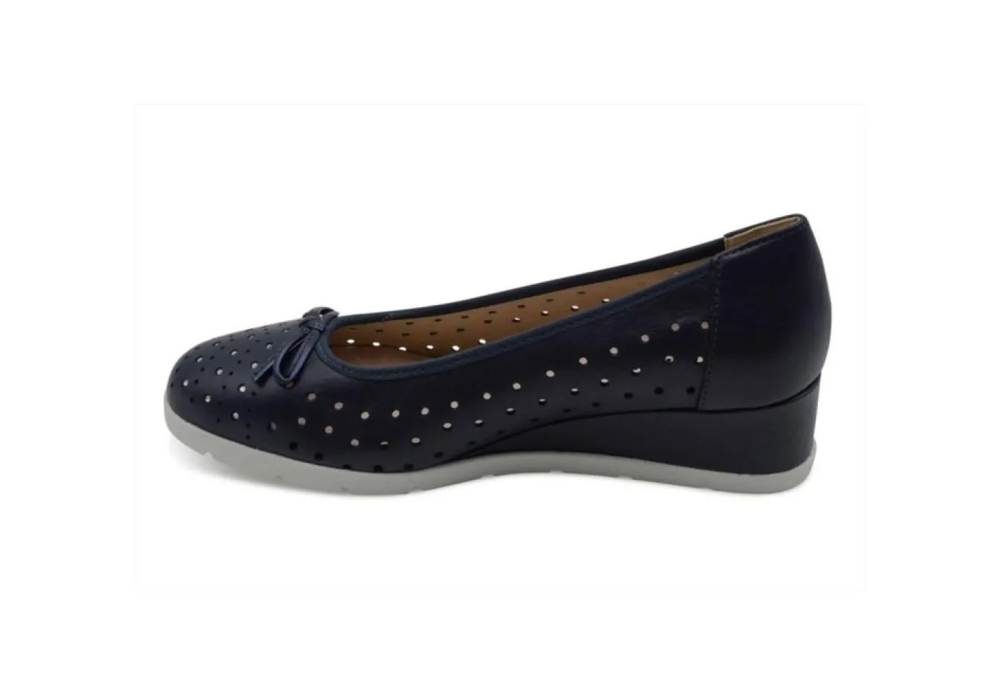 Valleverde Ballerine E Mocassini*Ballerina Con Zeppa In Pelle Traforata V66251 Blu
