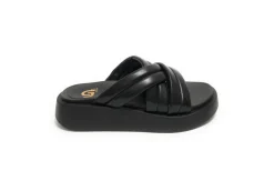 Gold&Gold Ciabatte A Fascia*Ciabatta Da Donna Platform Goldegold Gj633 Nero