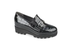 Valleverde Ballerine E Mocassini*Mocassino Con Zeppa 45104 Nero Coccodrillo