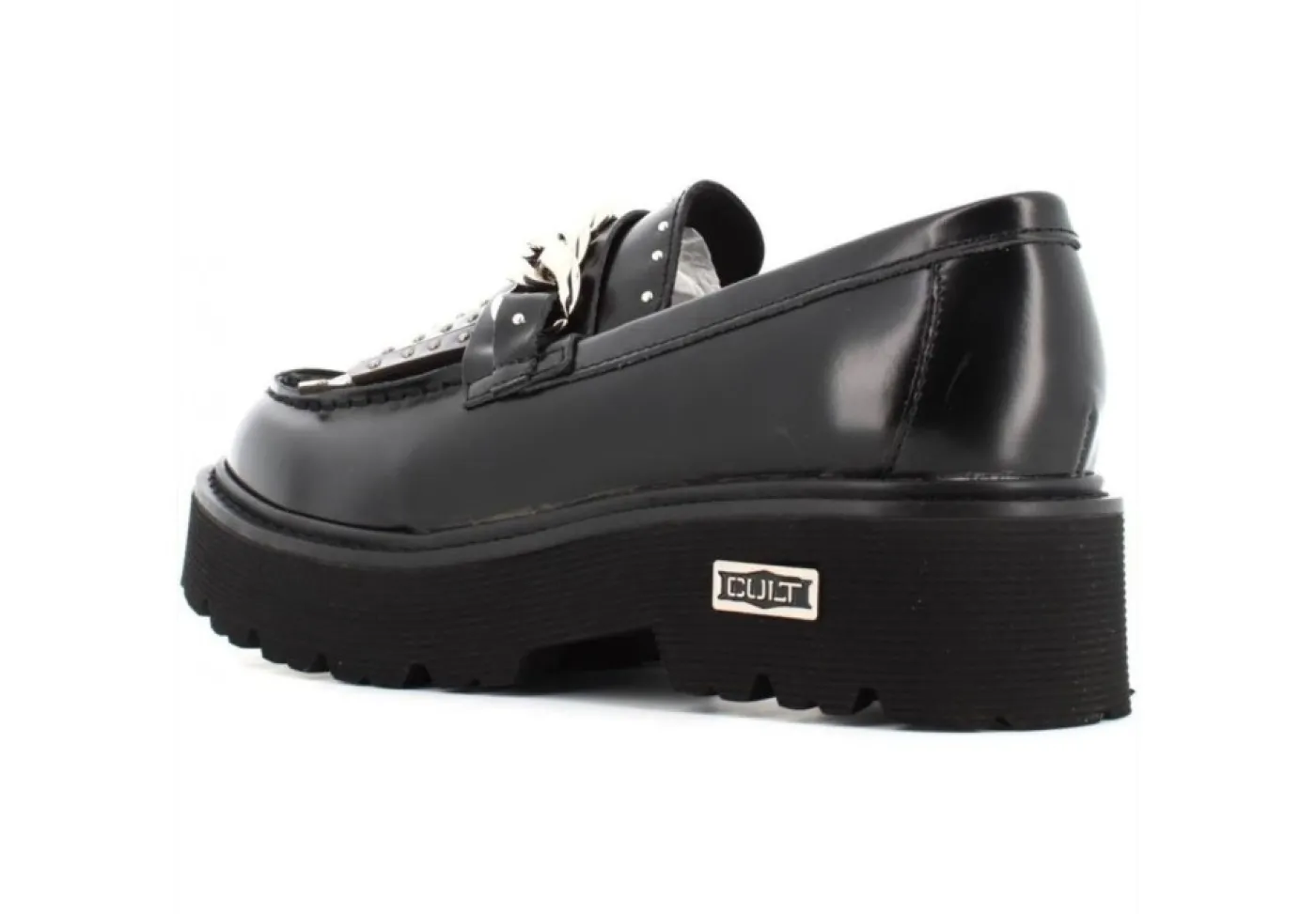 Cult Ballerine E Mocassini*Mocassino Da Donna In Pelle Con Borchie Clw319402 Black