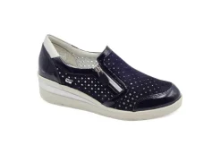 Valleverde Sneakers Basse*Mocassino In Pelle Traforata Con Zeppa 18152