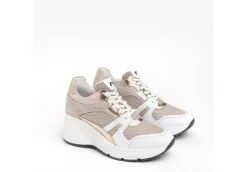 Nero Giardini Sneakers Basse*Nuova Collezione Sneakers In Pelle E Tessuto Con Zeppa E