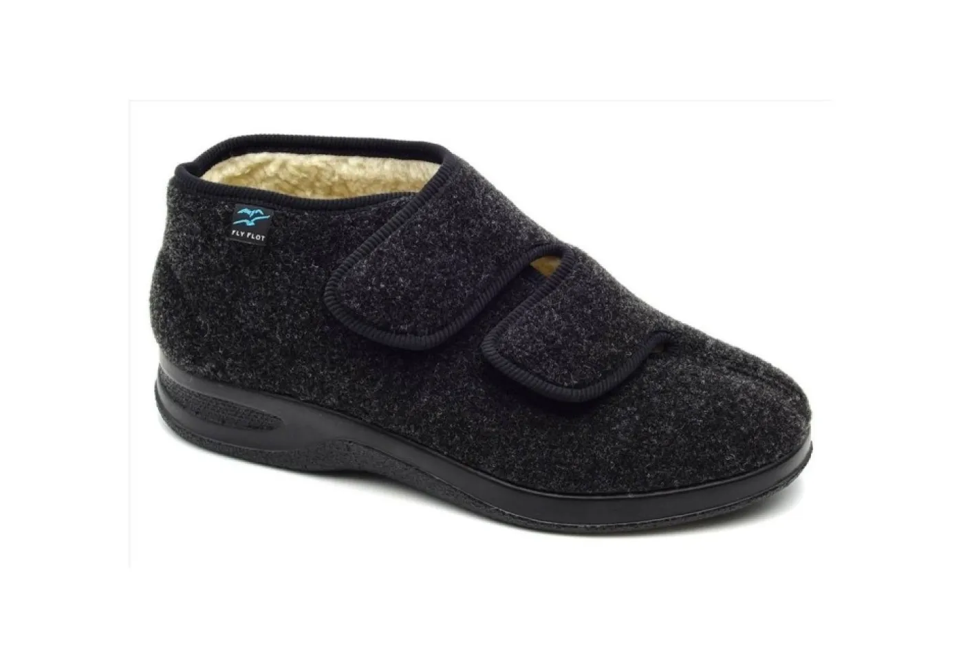 Fly Flot Pantofole*Pantofola Chiusa Regolabile Imbottita Q2555Il Nero