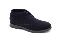Geox Con Lacci*Polacchino In Pelle Scamosciata Con Lacci U0458A Navy
