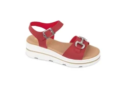 Valleverde Sandali Bassi*Sandalo Da Donna Con Cinturino Alla Caviglia Vg2196G Rosso