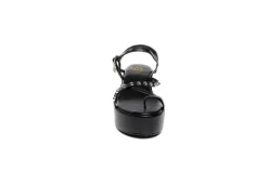 Gold&Gold Zeppe*Sandalo Da Donna Con Incrocio E Borchie Goldegold Gp22-319 Nero