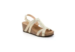 Grunland Zeppe*Sandalo Da Donna Con Zeppa Effetto Sughero Sb2473 Ersi