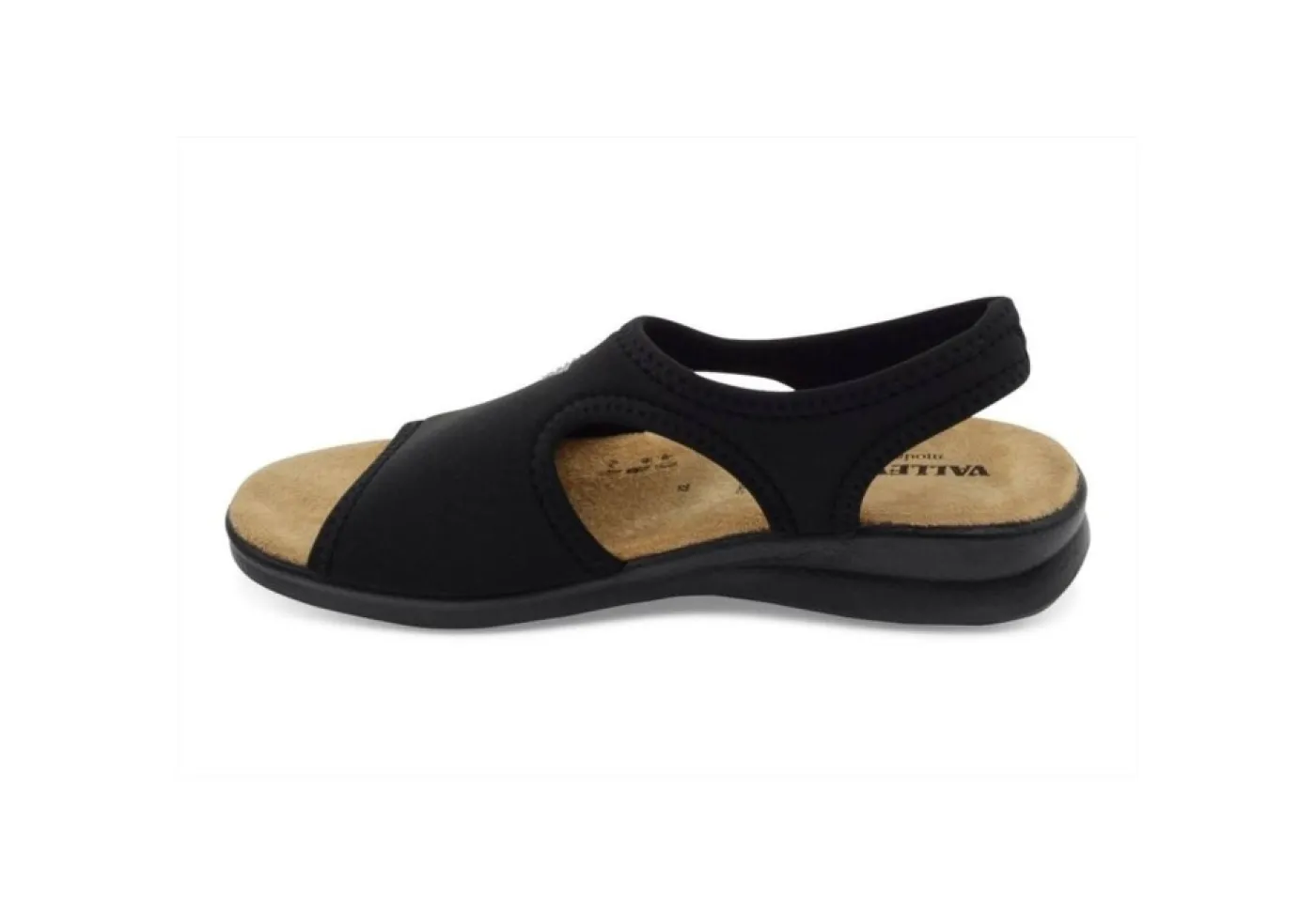 Valleverde Sandali Bassi*Sandalo Da Donna In Tessuto Elastico 25322 Nero