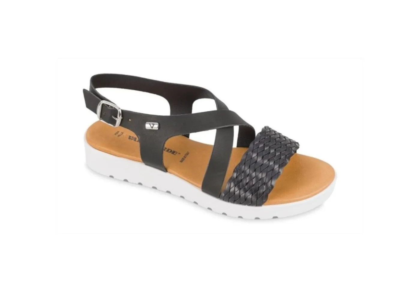 Valleverde Sandali Bassi*Sandalo Da Donna Intrecciato 24103 Nero