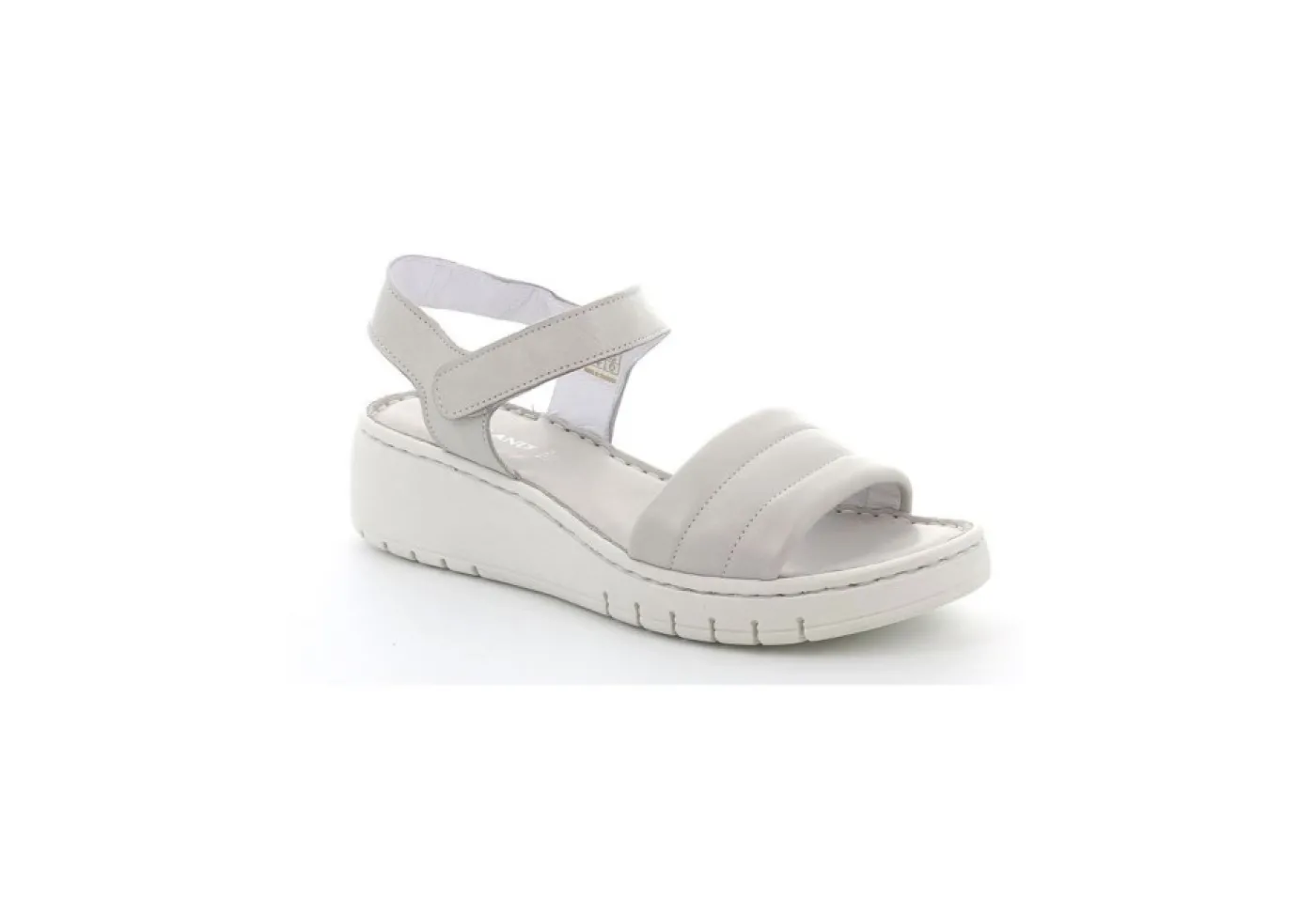 Grunland Sandali Alti*Sandalo In Pelle Da Donna Sa2400-30 Gili Ghiaccio