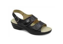 Valleverde Sandali Bassi*Sandalo In Pelle Anatomico Regolabile 25313 Nero