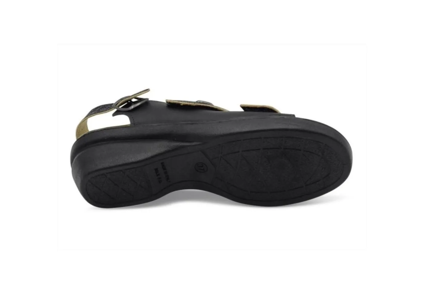Valleverde Sandali Bassi*Sandalo In Pelle Anatomico Regolabile 25313 Nero