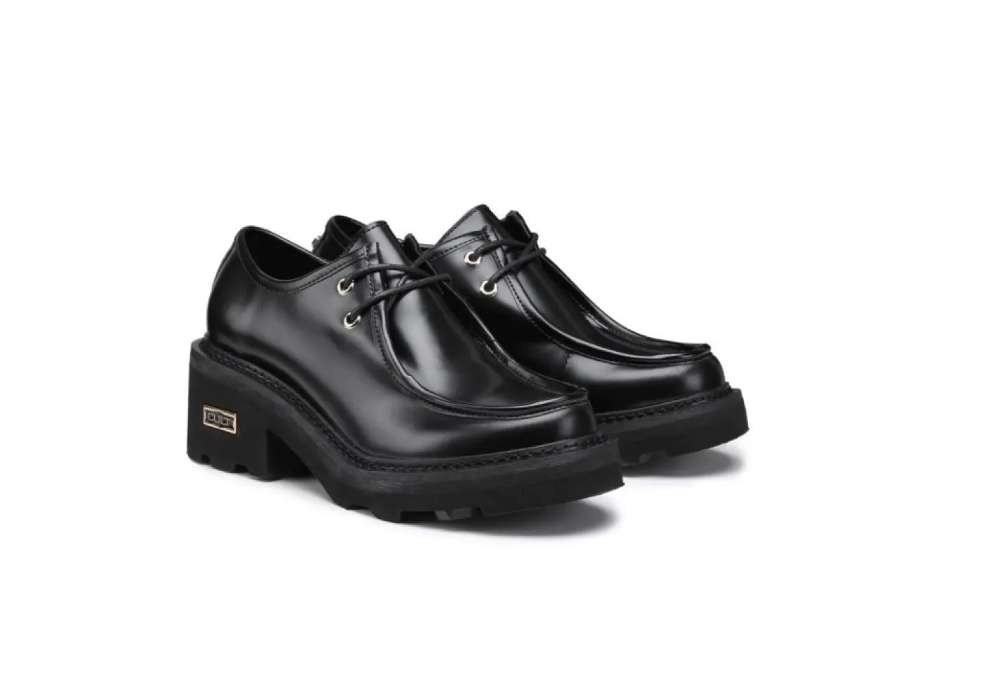 Cult Stringate*Scarpa Da Donna Modello Francesina Con Tacco Clw354400 Black