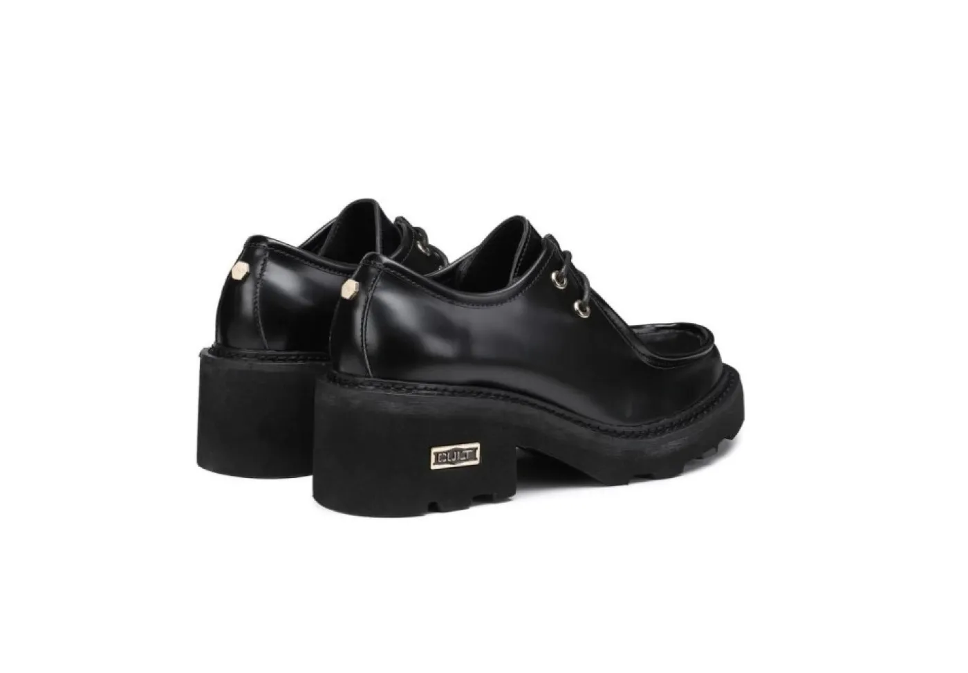 Cult Stringate*Scarpa Da Donna Modello Francesina Con Tacco Clw354400 Black