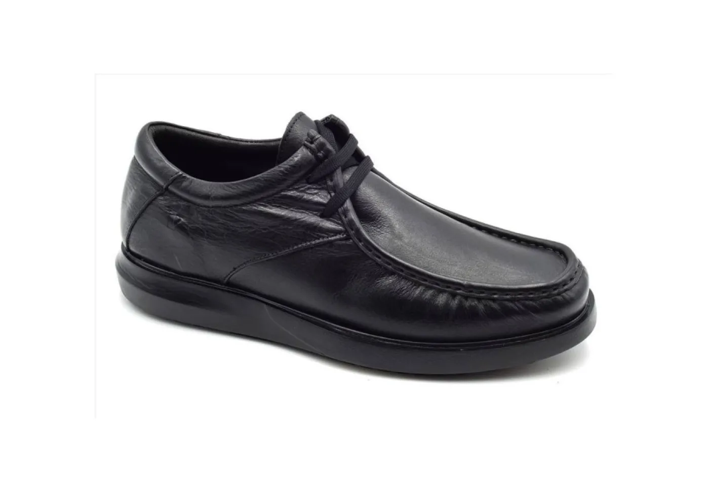 Valleverde Con Lacci*Scarpa Da Uomo In Pelle Con Lacci 11890 Vitello Nero