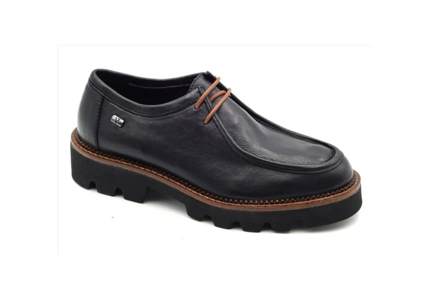Valleverde Stringate*Scarpa Ingegnere In Pelle 36247 Nappa