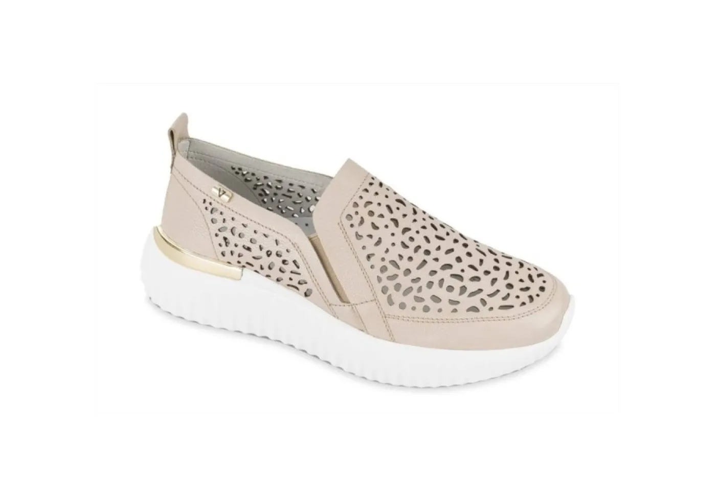 Valleverde Slip-On*Scarpa Slip-On Da Donna In Pelle Traforata 36380 Nocciola