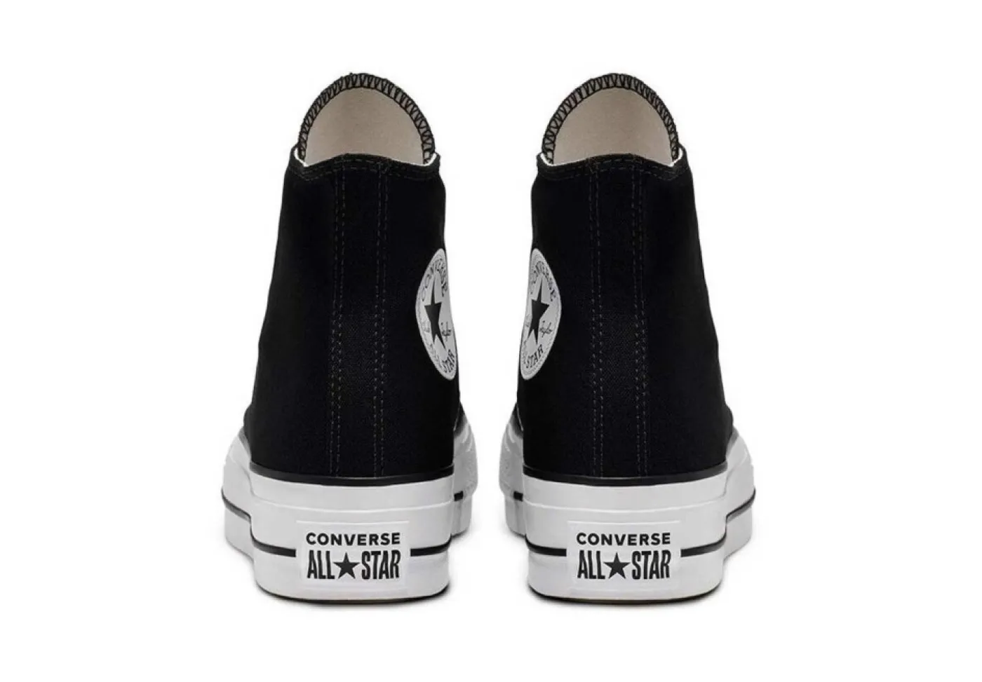 Converse Sportive*Scarpa Sneaker Alta In Tela Nera Da Donna Platform Chuck Tayl