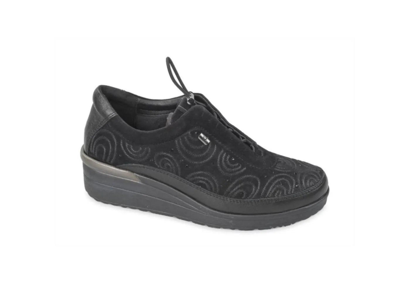 Valleverde Sneakers Basse*Scarpe Da Donna In Camoscio Con Lacci Elastici 36214