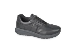 Valleverde Sneakers Basse*Scarpe Da Uomo In Pelle Con Lacci Vuz2106 Nero