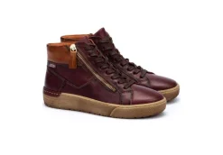 Pikolinos Anfibi*Sneaker Alta Da Donna In Pelle Vitoria W0T-7559C2 Garnet