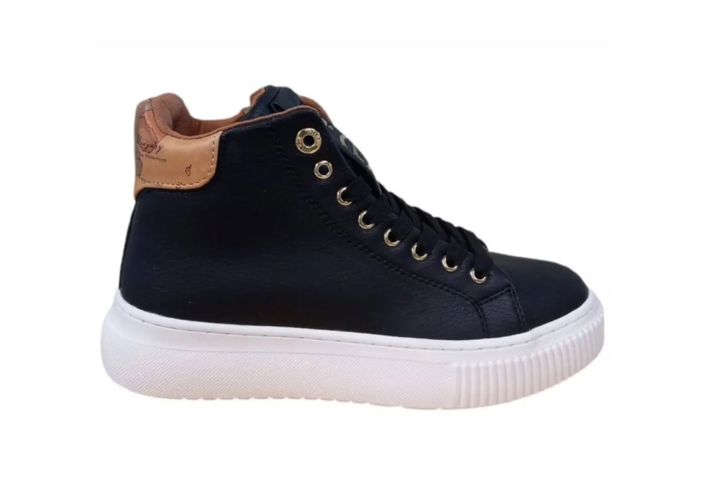 Alviero Martini J Platform*Sneaker Da Donna Alta Platform 1306 Black Geo Beige