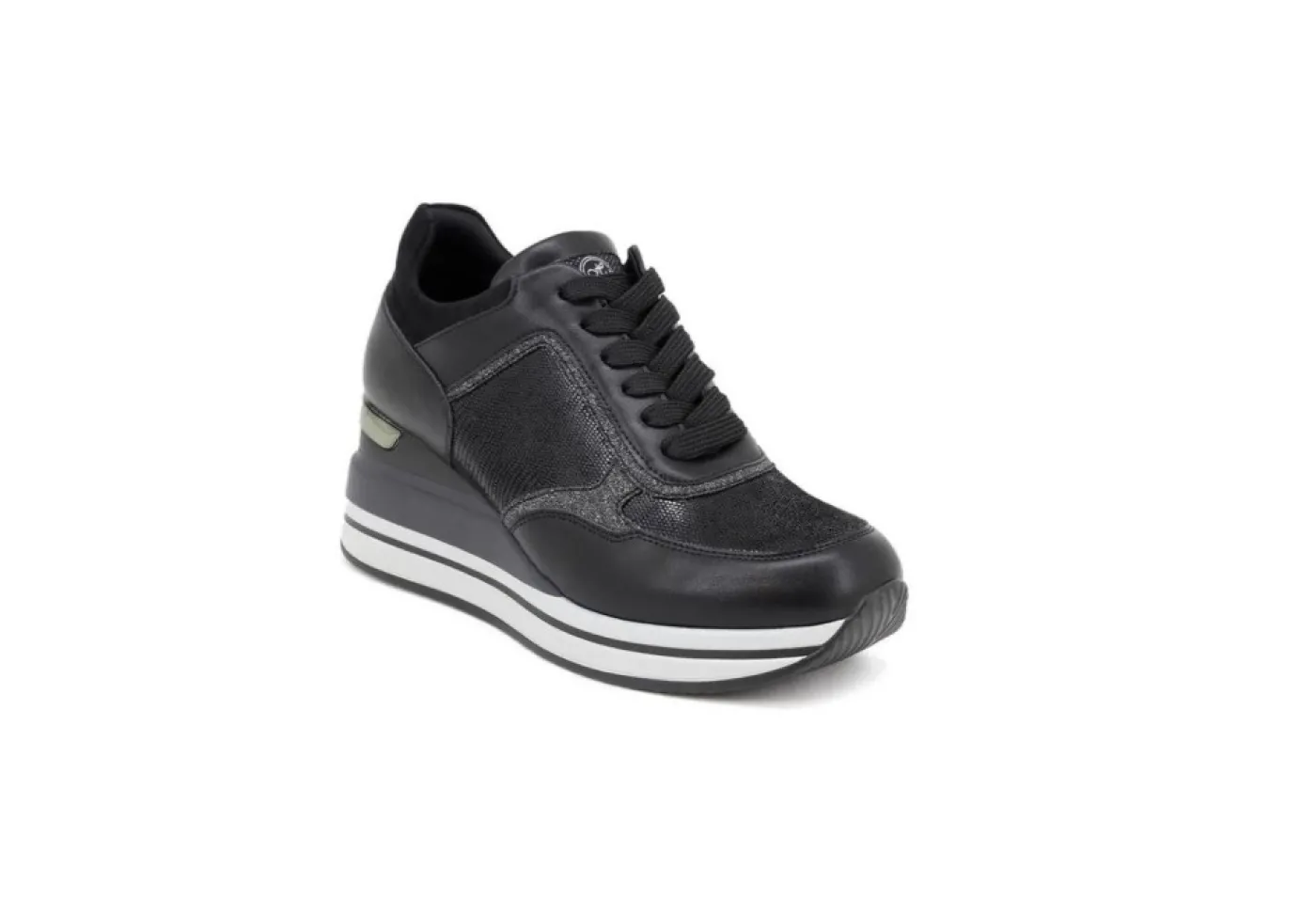 Queen Helena Sneakers Basse*Sneaker Da Donna Con Zeppa X27-76 Black