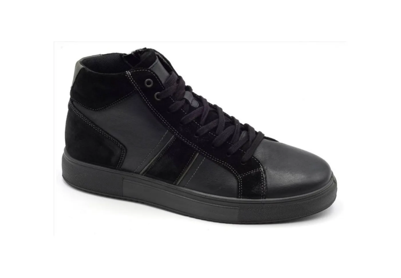 Imac Sneakers Alte*Sneaker Da Uomo Alta In Pelle 603000 Black Grey