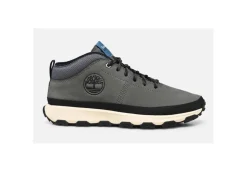 * Sneakers Alte*Sneaker Mid Cut Da Uomo Winsor Trail Mid Leather Nabuk Grey