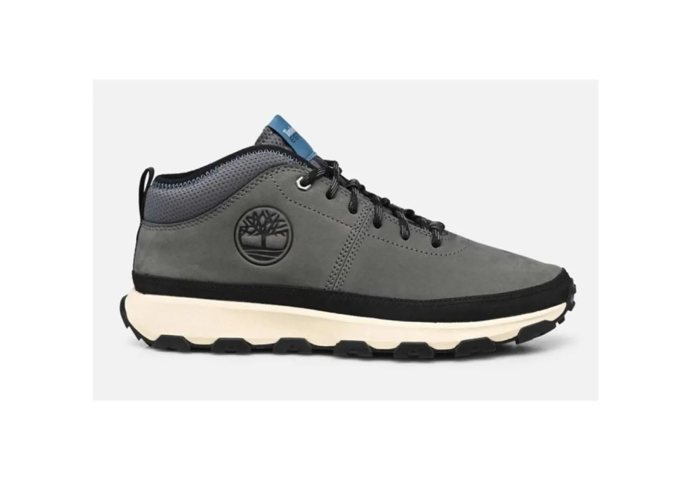 * Sneakers Alte*Sneaker Mid Cut Da Uomo Winsor Trail Mid Leather Nabuk Grey