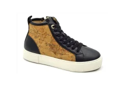 Alviero Martini J Sneakers Alte*Sneakers Alta Con Lacci E Zip 0983 Black Geo Beige