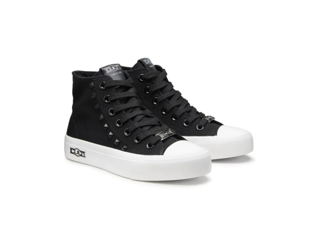 Cult Sneakers Alte*Sneakers Alte In Tela Placebo Clw364301 Nere
