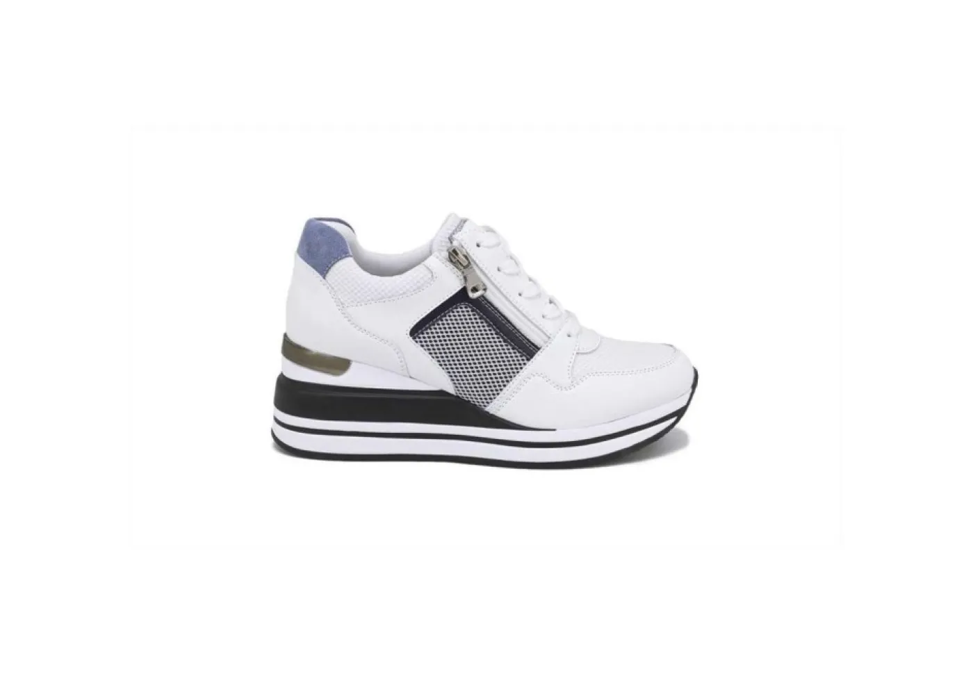 Queen Helena Sneakers Basse*Sneakers Da Donna Con Zeppa E Zip X26-32 White