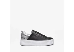 Nero Giardini Platform*Sneakers Da Donna In Pelle Platform Nero Argento