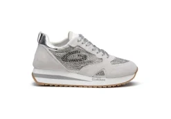Guardiani Sneakers Basse*Sneakers Da Donna In Pelle E Tessuto Con Strass Agw006221