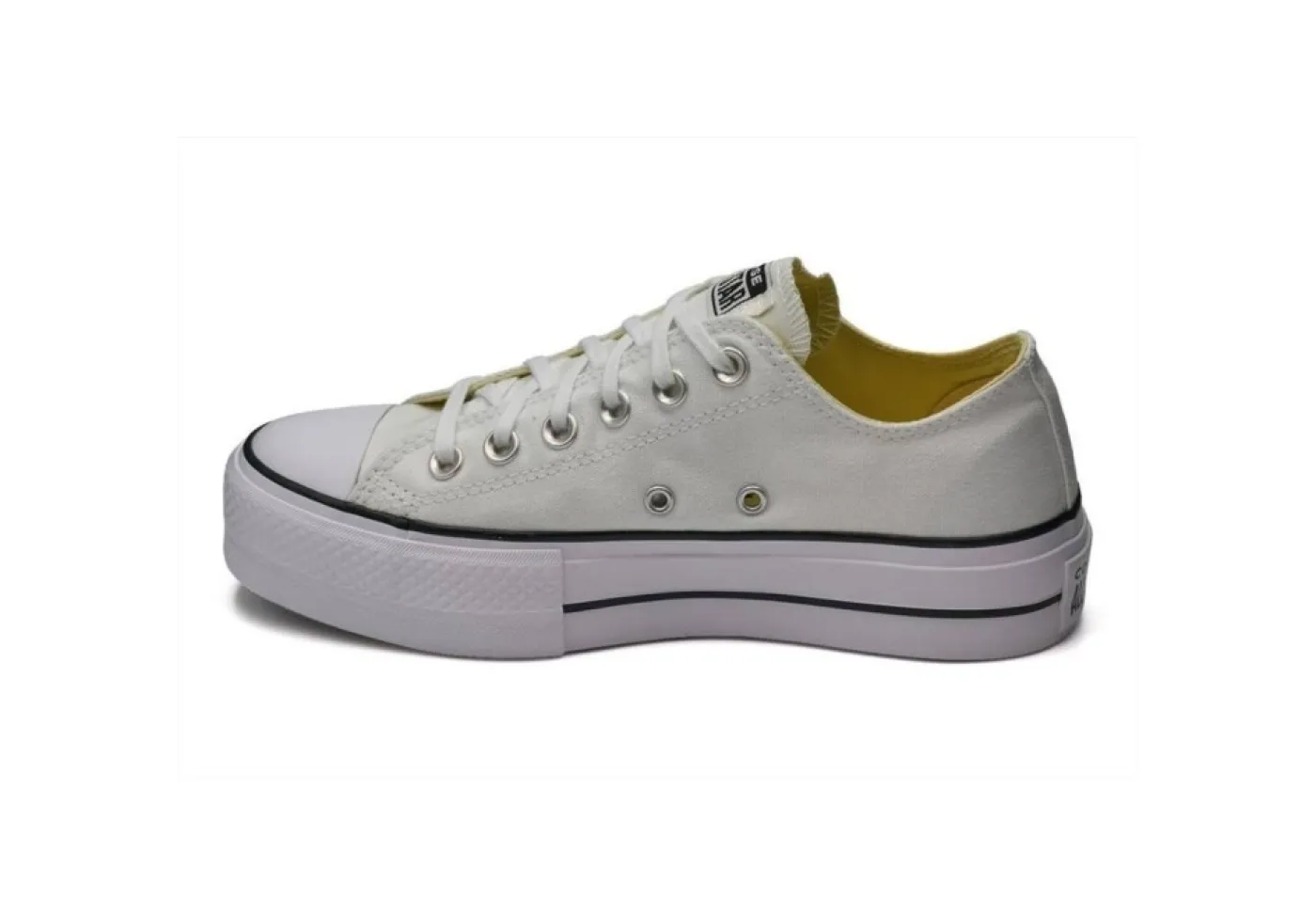 Converse Platform*Sneakers Da Donna In Tela Bianca Chuck Taylor All Star Platfo