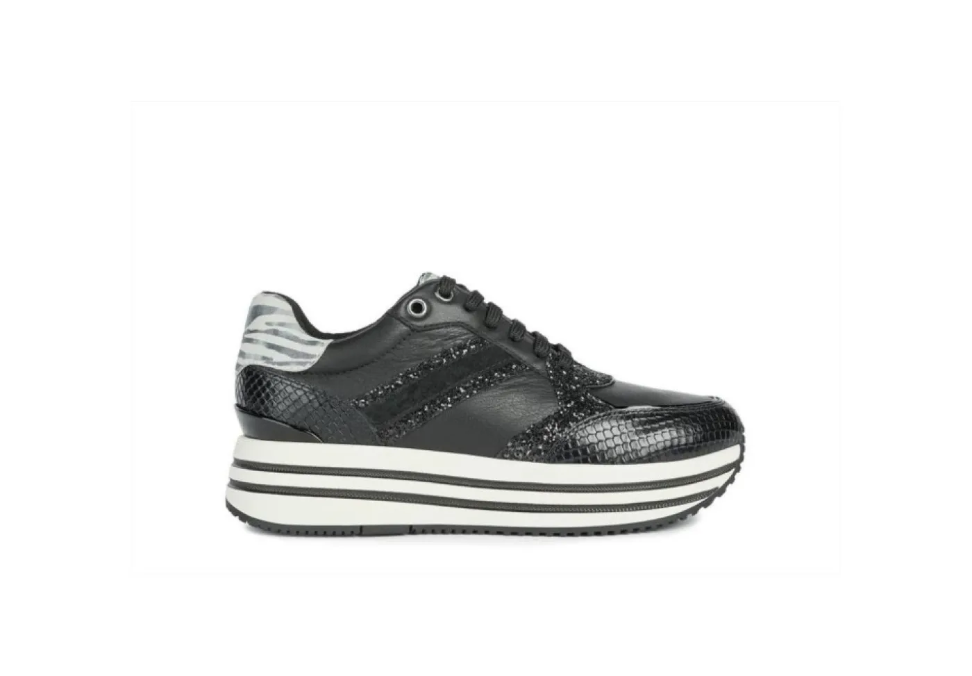 Geox Platform*Sneakers Da Donna Platform In Tessuto D16Qhb Off White