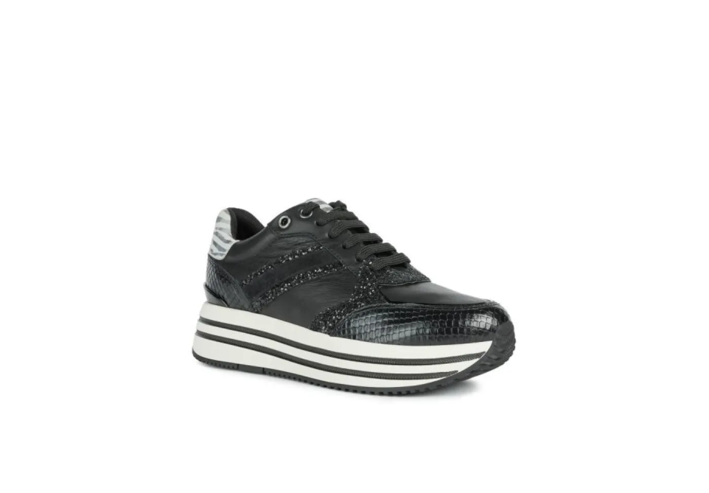 Geox Platform*Sneakers Da Donna Platform In Tessuto D16Qhb Off White