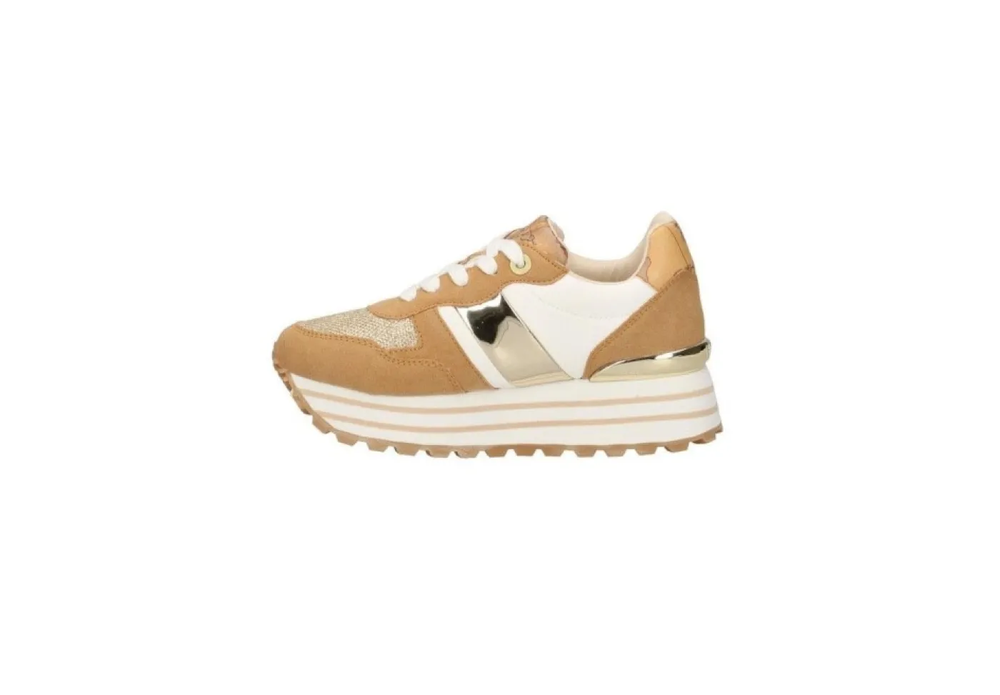 Alviero Martini J Platform*Sneakers Da Donna Platform 1172 Leather White Geo Be