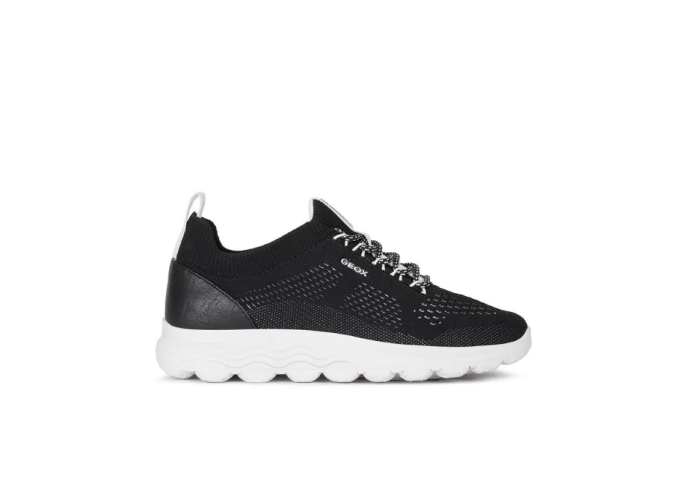 Geox Sneakers Basse*Sneakers Da Donna Traspiranti In Tessuto Spherica Nero Bianco