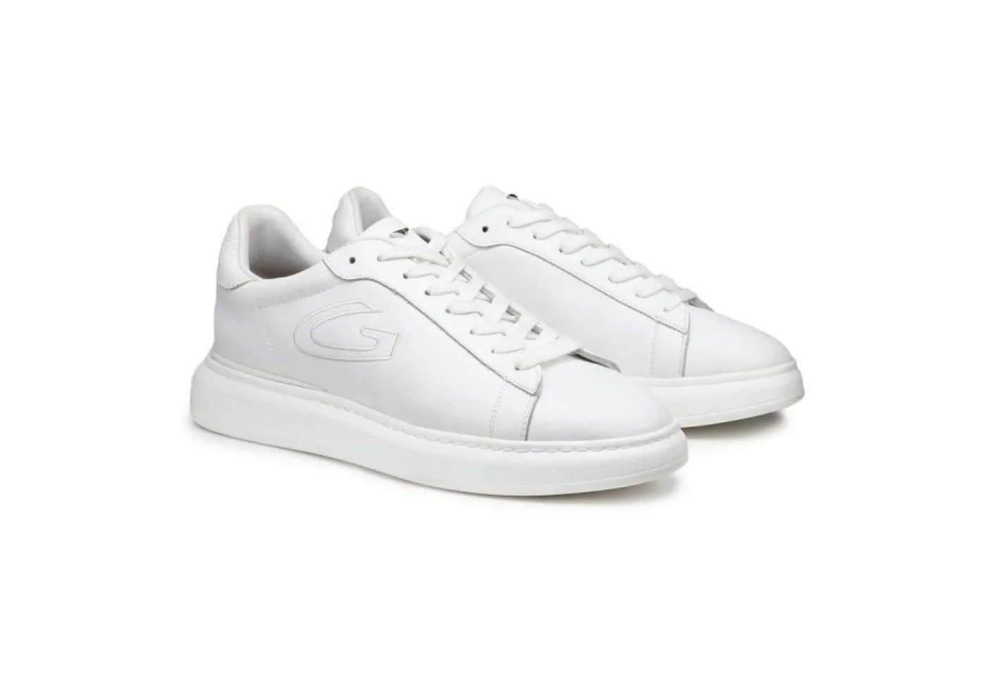 Guardiani Sneakers Basse*Sneakers Da Uomo Bianca In Pelle Agm003707